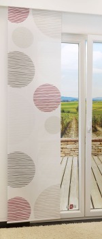 Schiebegardinen Schiebevorhang 245cm x 60cm, mit Motiv Circels