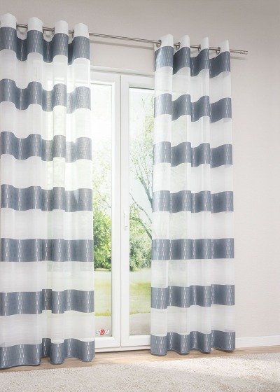 Lysel - Ösenschal Matrio Blaugrau