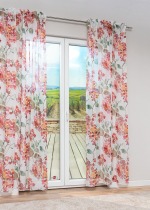 rotorange Vorschau Dekoschal Lysel #1W Maloca in blaugrün rotorange