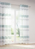 Gardinenschal Lysel -Zugbandschal Cremona in petrol