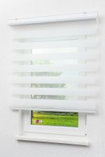 Rollo Standard Lysel - Qualitätsdoppelrollo mit Blende weiß