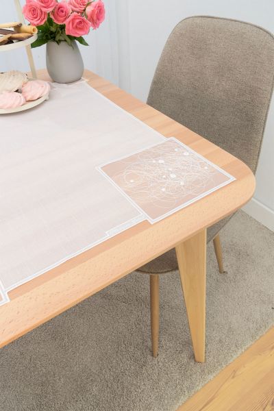 Mitteldecke Plauener Spitze® #1W Analiza in Weiß