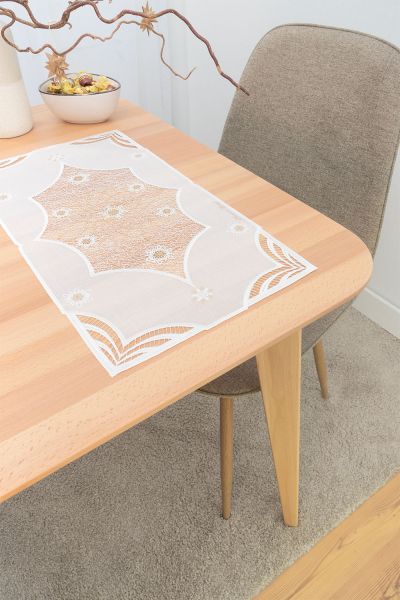 ArtikelbildDeckchen Plauener Spitze® #1W Flockenzauber in Gold