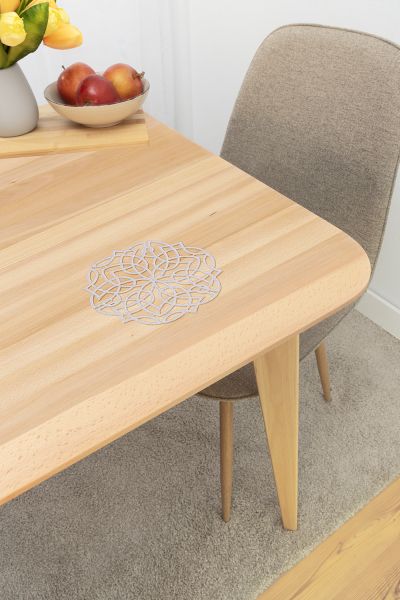 runde Deckchen Plauener Spitze® #1W Najara in Silber