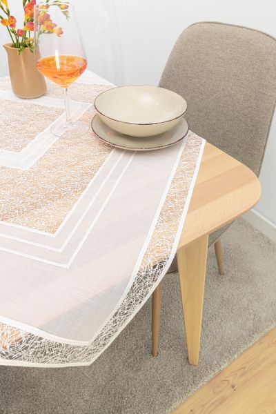 Tischdecke Plauener Spitze® #1W  Novalie in Weiß