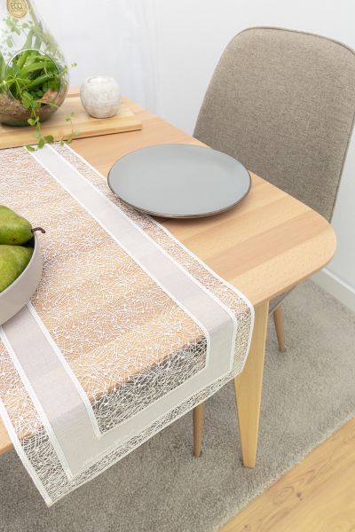 Tischläufer Plauener Spitze® #1W  Novalie in Weiß