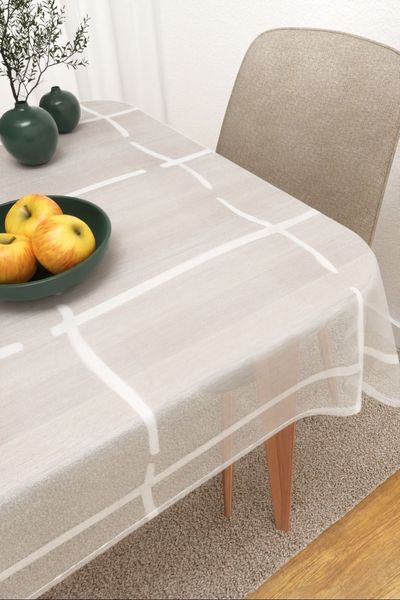 Tischdecke eckig Lysel #3J Ikkuna in reinweiß
