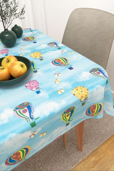 Tischdecke eckig Lysel #3J Mikkeli in himmelblau