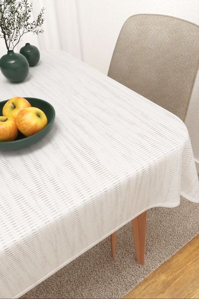 Tischdecke eckig Lysel #3J Niono in Weiß