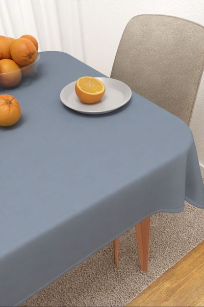 Tischdecke eckig Lysel #3J Thermos in blaugrau