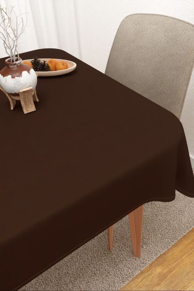 Tischdecke eckig Lysel #3J Thermos in dunkelbraun