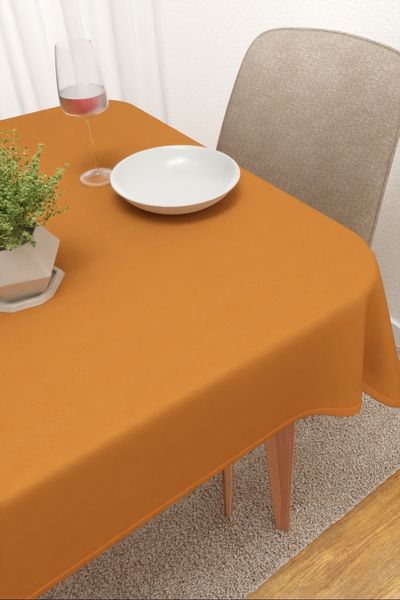 Tischdecke eckig Lysel #3J Thermos in ocker