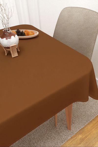 Tischdecke eckig Lysel #3J Thermos in rehbraun