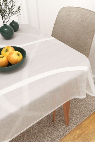 Tischdecke eckig Lysel #3J Vägnet in reinweiß