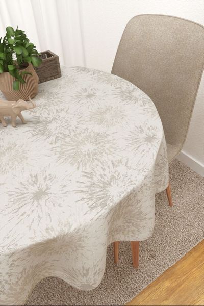 Tischdecke rund Lysel #3J Rumorosa in beige