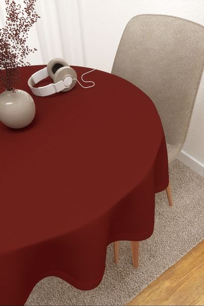 Tischdecke rund Lysel #3J Thermos in bordeaux