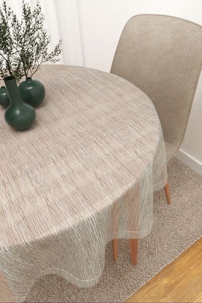 Tischdecke rund Lysel #3J Yasin in schwarz-weiß