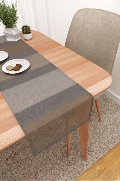 Tischläufer Lysel #3J Mukava in platingrau