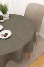 Tischdecke rund in grau