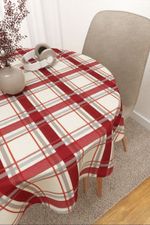 Tischdecke rund in rot