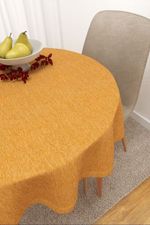 Tischdecke rund in gelb