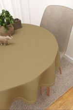 Tischdecke rund in beige