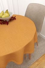 Tischdecke rund in gelb