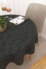 Tischdecke rund in grau