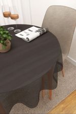 Tischdecke rund in Grau