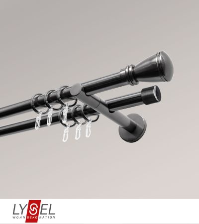 Lysel - SET Opal 160cm Doppel-Kombiträger offen 2-Lauf mit Endstücke Konus in Titan