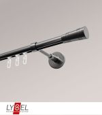 Vorschau Lysel - SET Opal Innenlauf 160cm Träger geschlossen mit Endstücke Cone in Edelstahl-Optik #1W titan