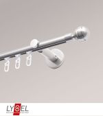 edelstahl-optik Vorschau Lysel - SET Opal Innenlauf 160cm Träger offen mit Endstücke Kugel in Bronze #1W edelstahl-optik