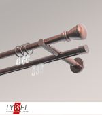 bronze Vorschau Lysel - SET Opal Mix 160cm 2 Lauf Doppel-Kombiträger offen mit Endstücke Konus in Weiß #1W bronze