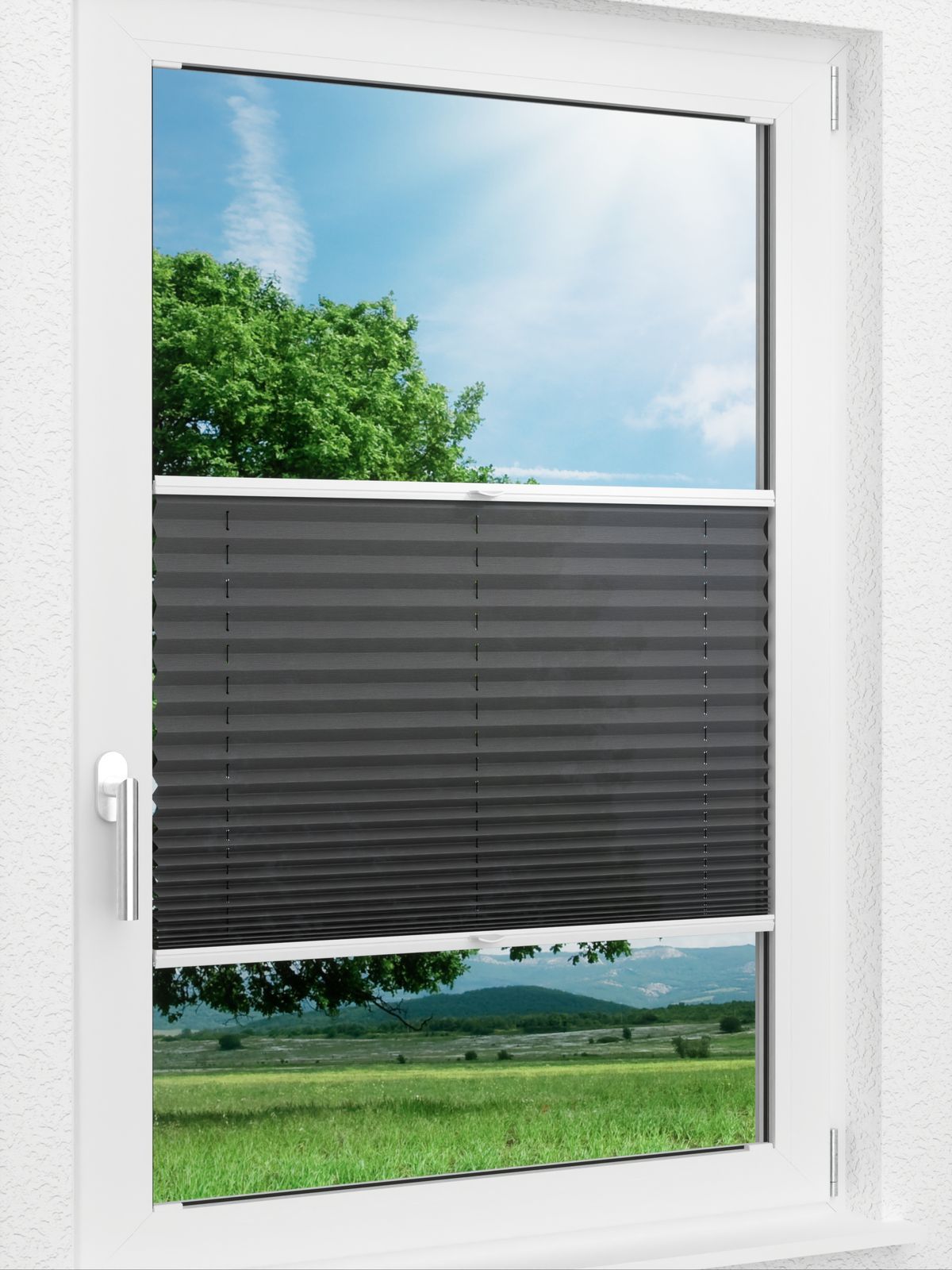 Detailansicht verfügbar. - Hier Klicken! Stoff Plissee Maßanfertigung LYSEL HOME Plissee 306A Stares