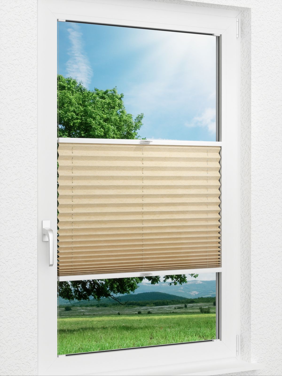 Detailansicht verfügbar. - Hier Klicken! Stoff Plissee Maßanfertigung Plissee Crush 01.08.11